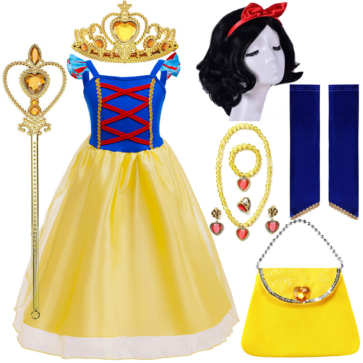 Crossfit Accessories - Disney Klassieke sprookjes Sneeuwwitje-serie Meisjes Cosplay